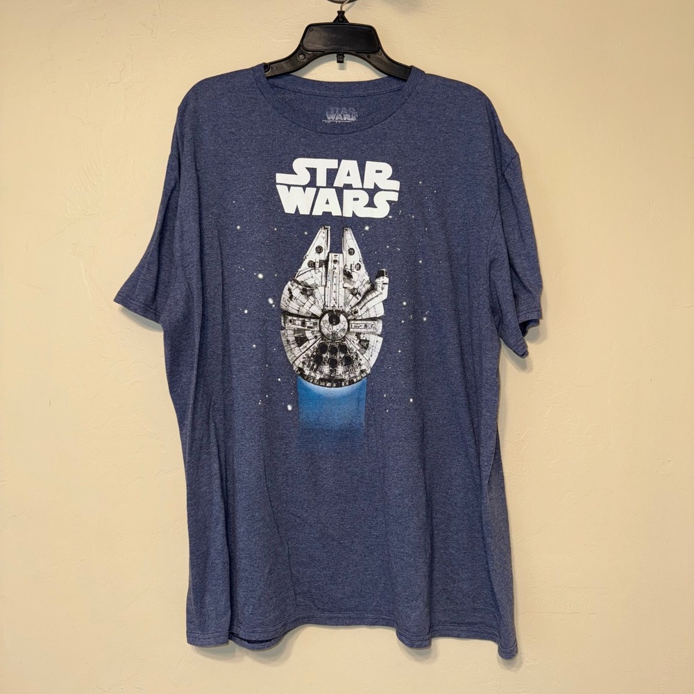 Star Wars Millennium Falcon Mad Engine Graphic‎ T-Shirt Mens 2XL Blue